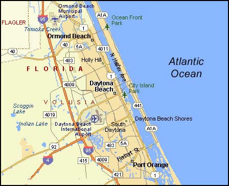 Map of Daytona Beach